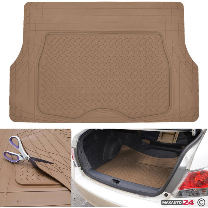 Гумена стелка за багажник универсална бежова 1802