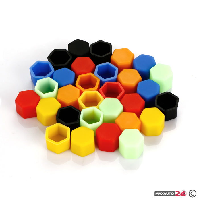 Декоративни капачки за болтове на джантите 17мм-червени