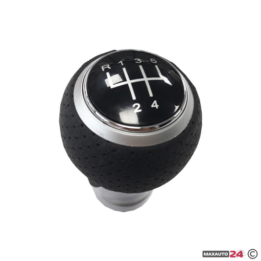 Топка за скоростен лост съвместима с Audi A3 (98-08) / A4 (02-08) - със 5 скорости - перфорирана кожа