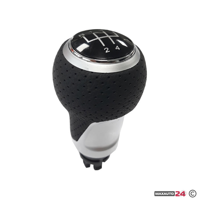 Топка за скоростен лост съвместима с Audi A3 (98-08) / A4 (02-08) - със 5 скорости - перфорирана кожа