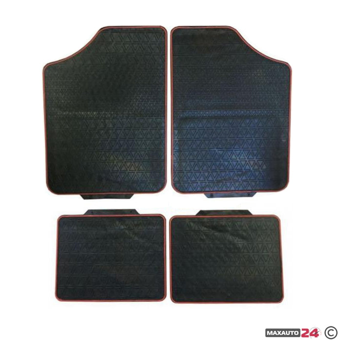 Гумени стелки универсални 2015-4бр/к-т - черни с червен кант