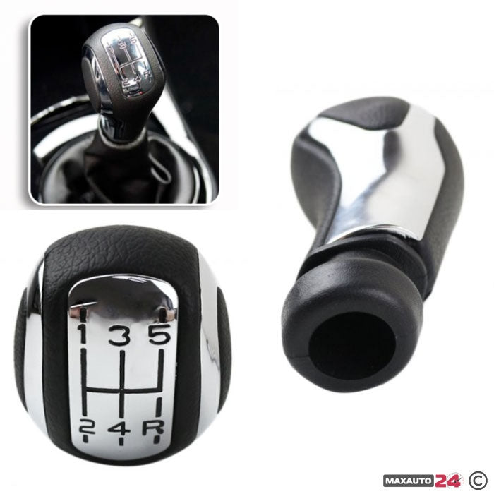 Топка за скоростен лост съвместима с Peugeot 207/307/308/408 - 5 скорости - Хром