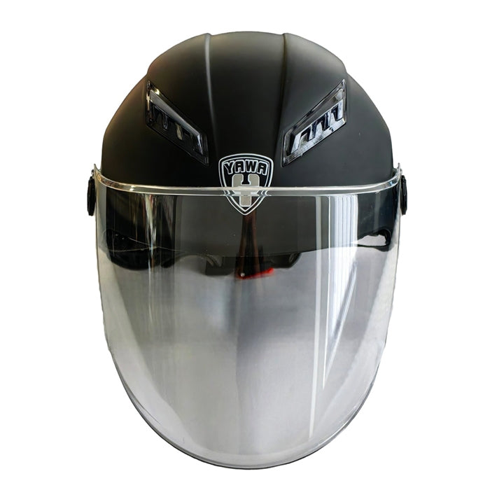 Каска за мотор - PA538 С Визьор и Спойлер - Черен Мат