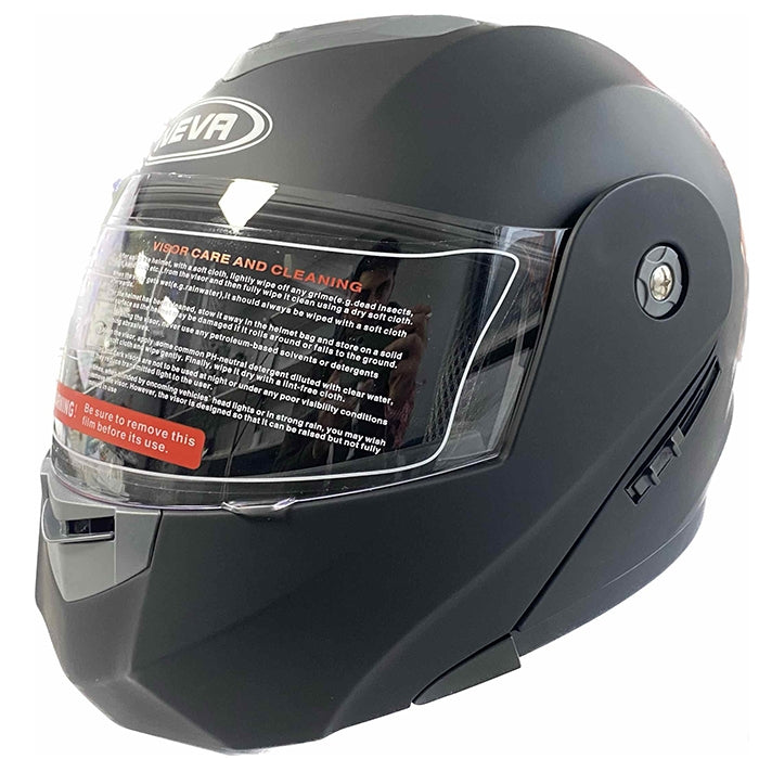 Каска за мотор - 2402-3 черно / червено МАТ