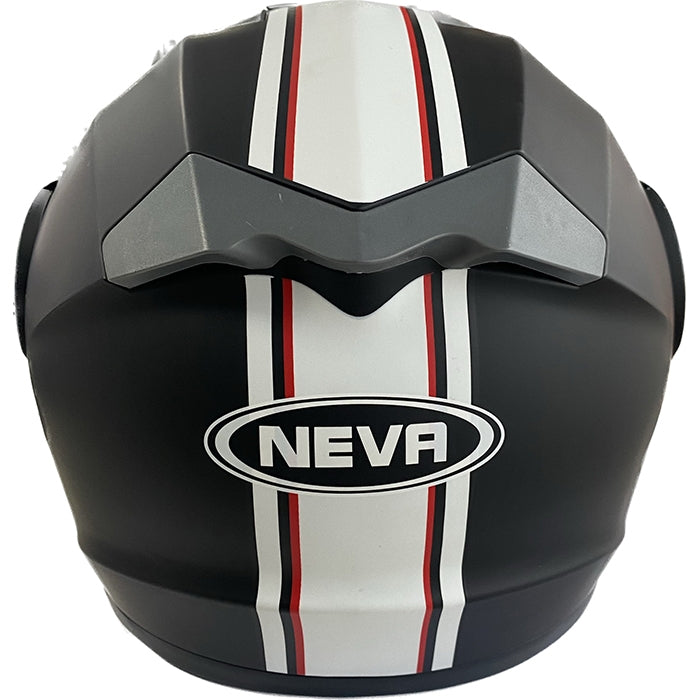 Каска за мотор - 2402-5 черно / бяло МАТ