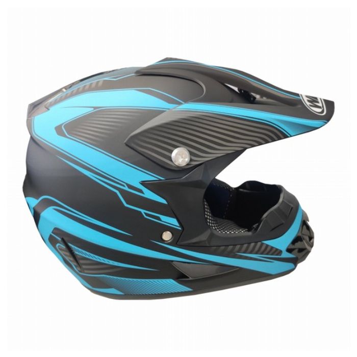 Детска Мотокрос Каска 125 - XS - Black / Blue Argos