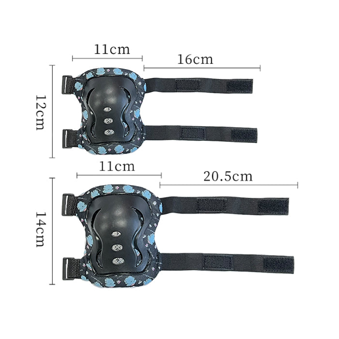 Детски наколенки РА1011 - 6бр / к-т - Черни