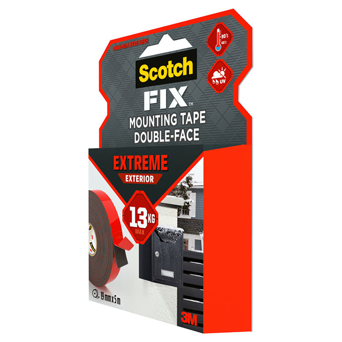 Двойнолепящо тиксо 3M Scotch FIX 19мм х 5м до 13кг Екстериор
