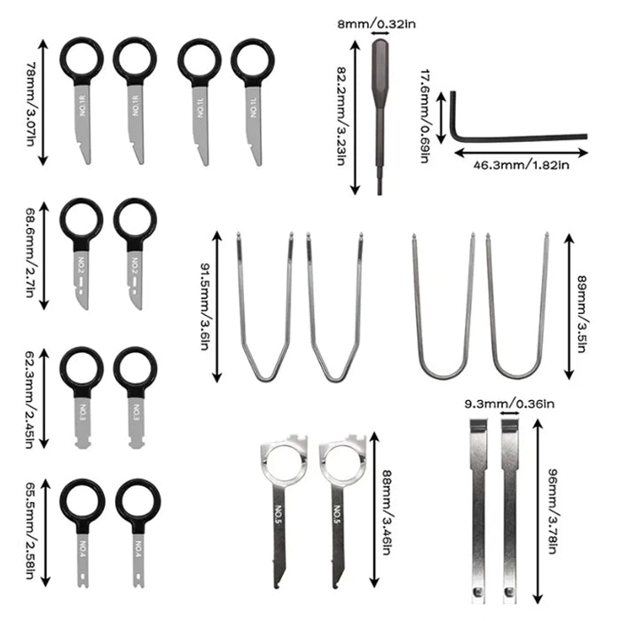 Инструменти за демонтаж на радио - 2473 - 20 части