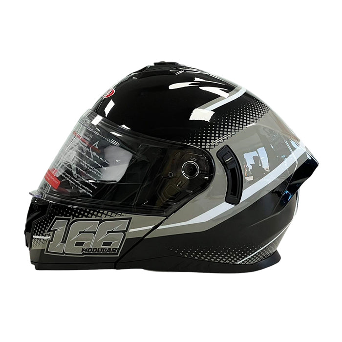 Каска 166 - Размер S - Черно/Бяло