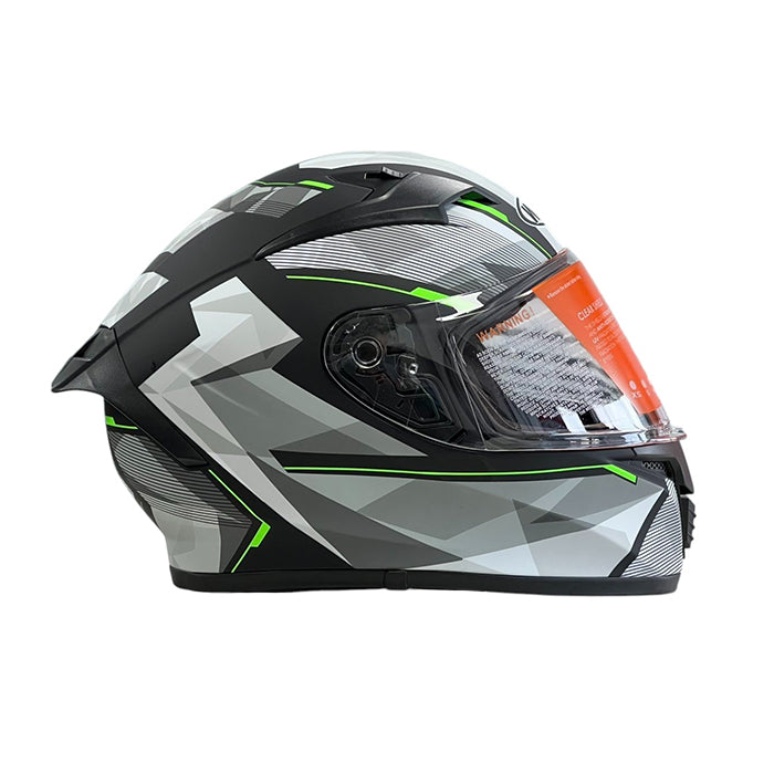 Каска за мотор 108 - размер L - Matt Black/Green