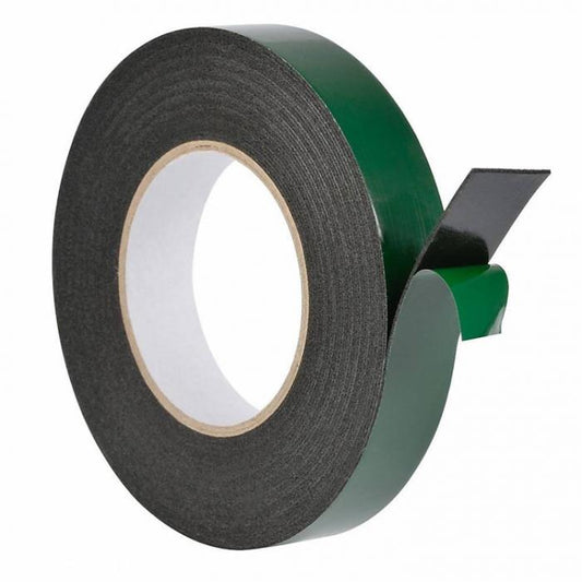 Двойнолепящо черно тиксо - 20мм х 5м