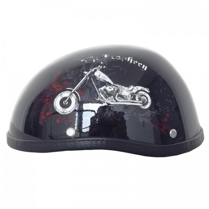 Каска за мотор - 2499 мотор - черен гланц