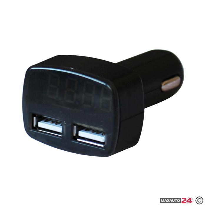 Елетрически вотметър 12/24V с 2 USB порта - 1629