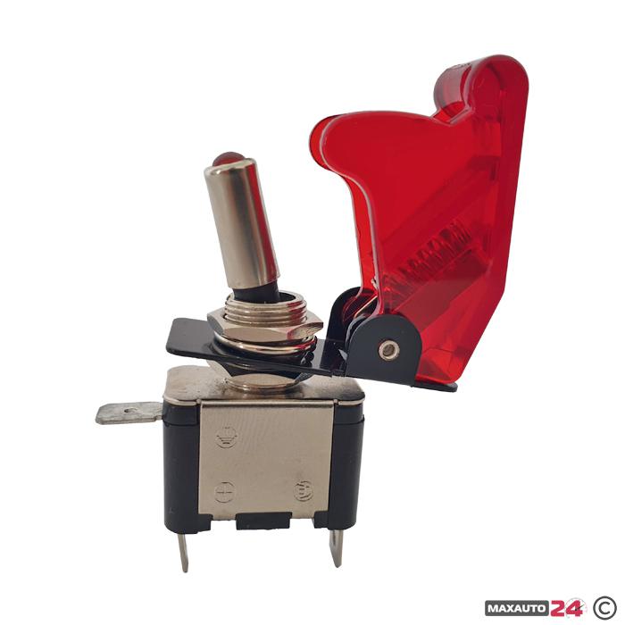 Копче електрическо червено с диод  - 1702