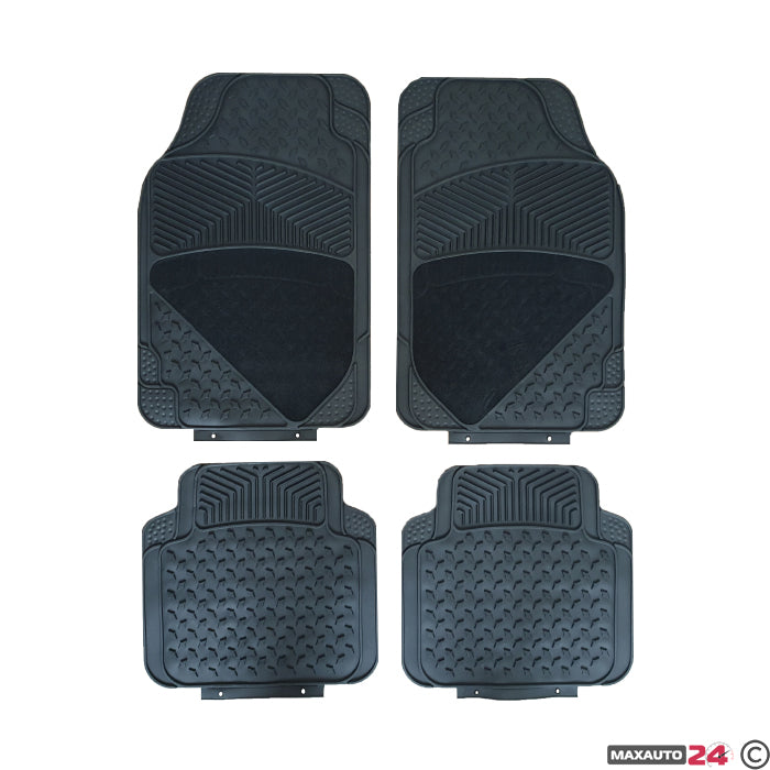 Гумени стелки с мокет универсални 3005 черни 4бр/к-т