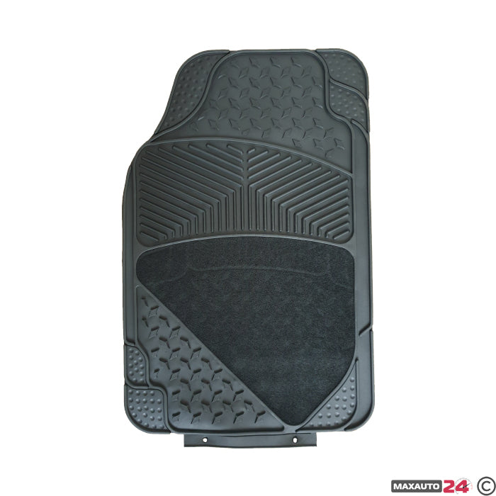 Гумени стелки с мокет универсални 3005 черни 4бр/к-т