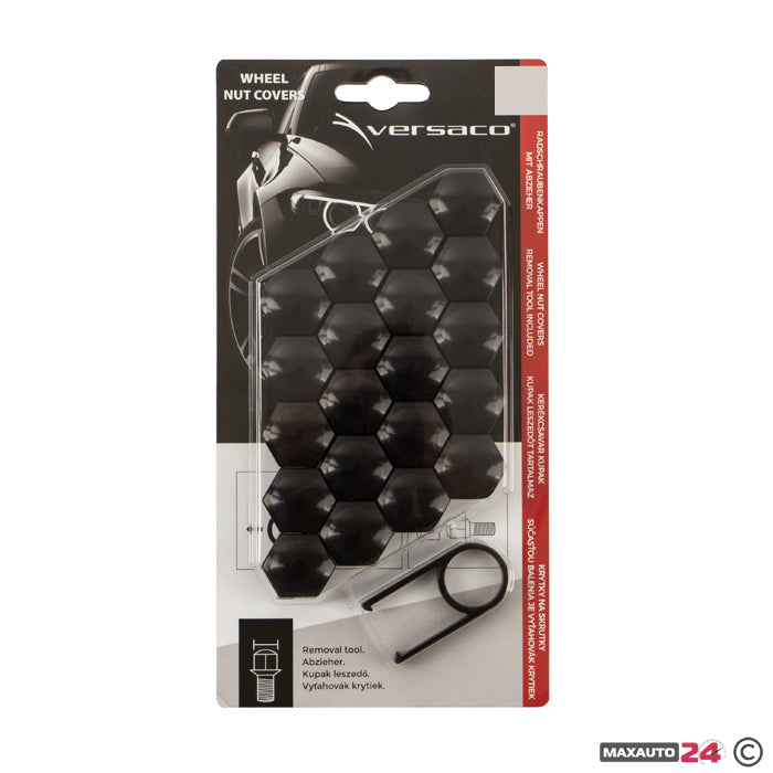Декоративни капачки за болтове на джантите versaco 19мм - черни