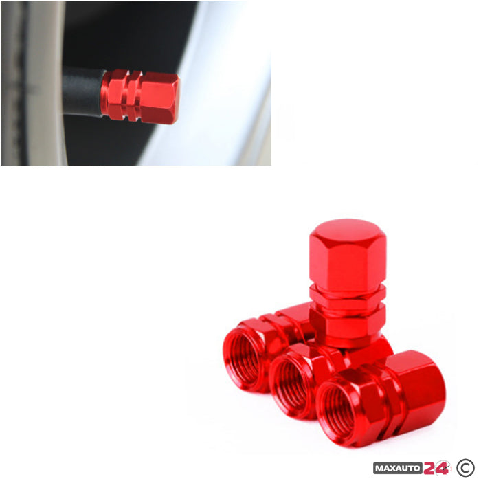 Капачета за вентил 4 бр/к-т 1062 - Червено