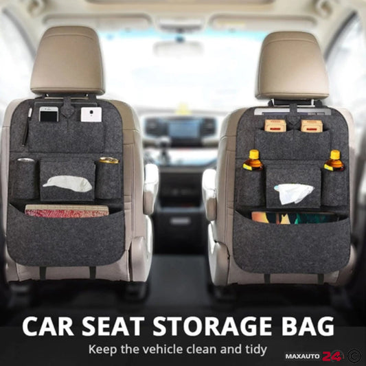 Текстилен органайзер за седалка - 2204 - сив