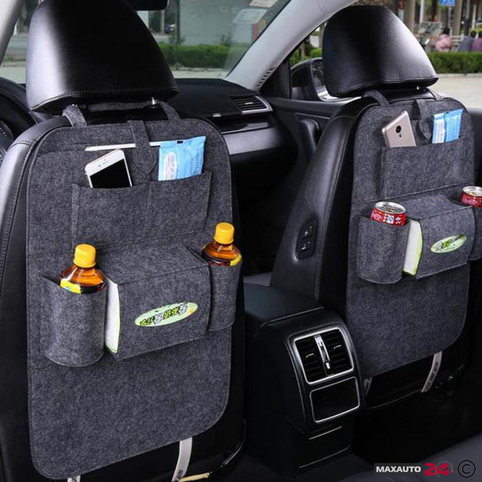 Текстилен органайзер за седалка - 2204 - сив