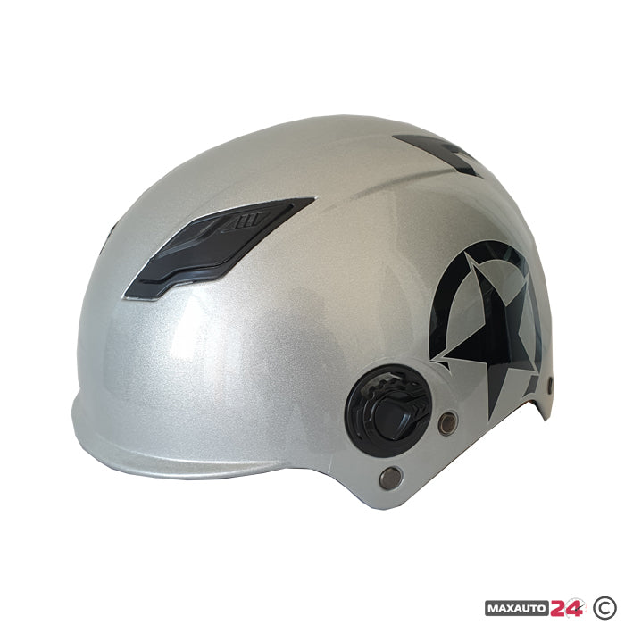 Каска за мотор М - 12 - Сива