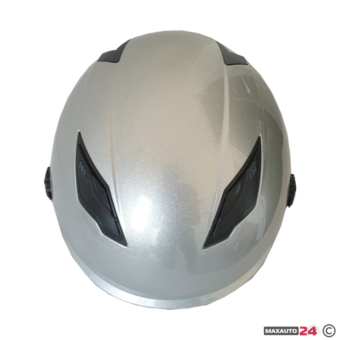 Каска за мотор М - 12 - Сива