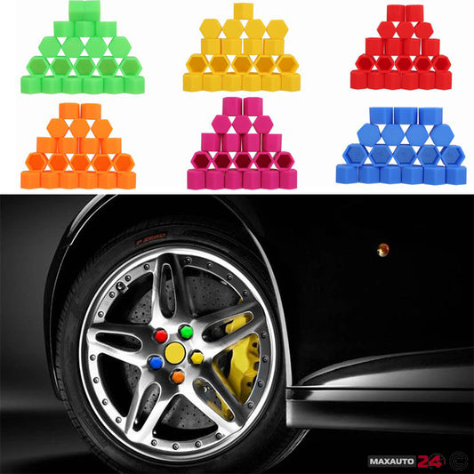 Декоративни капачки за болтове на джантите 17мм-сини