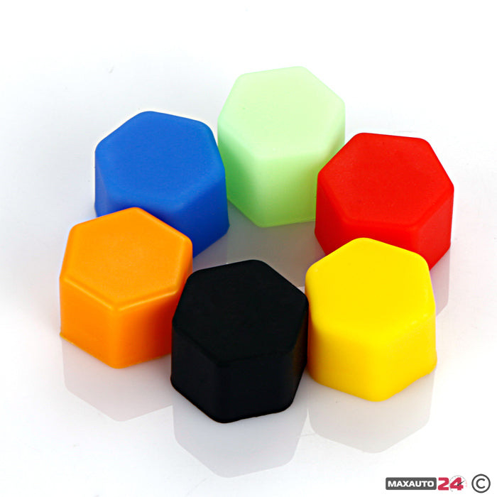 Декоративни капачки за болтове на джантите 17мм-оранжеви