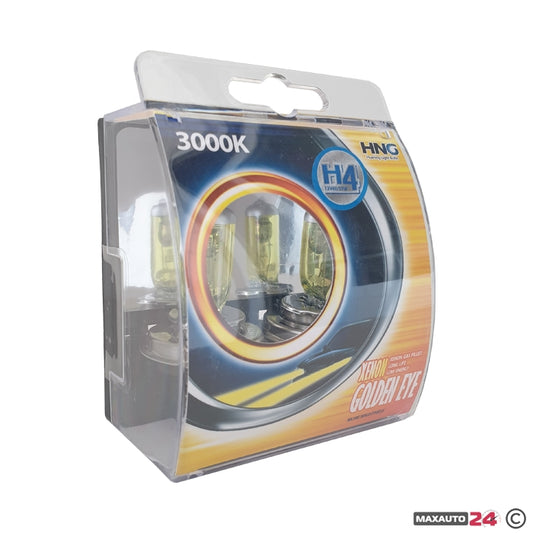 Халогенни крушки HNG H4 60/55W тип ''Golden eye'' жълти 2бр/к-т