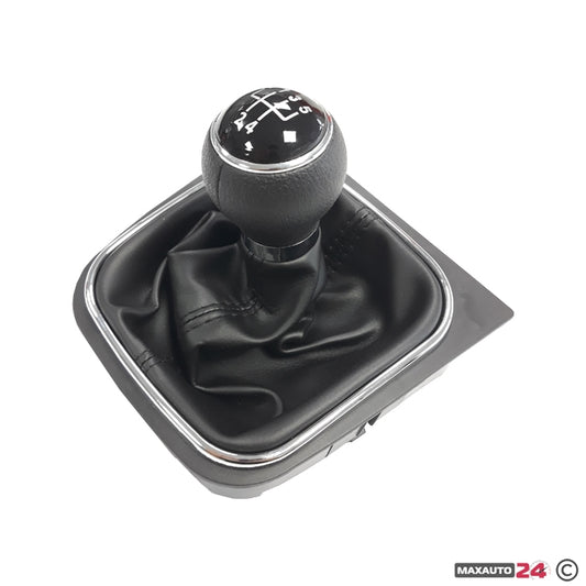 Топка за скоростен лост с маншон съвместима с  Golf V/VI (03-12) с 5 скорости - черен конец