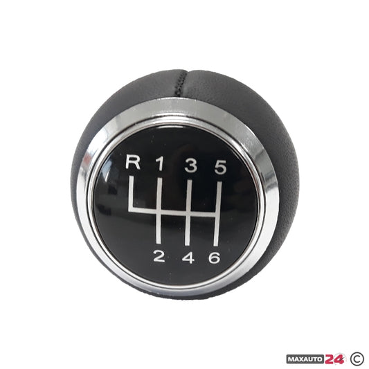 Топка за скоростен лост съвместима с Audi A3 (98-08) / A4 (02-08) - със 6 скорости - гладка кожа
