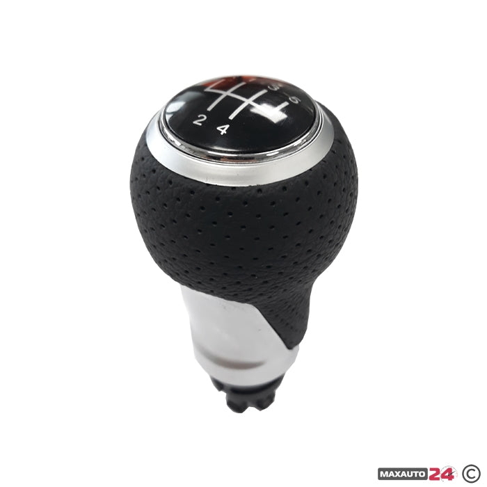 Топка за скоростен лост съвместима с Audi A3 (98-08) / A4 (02-08) - със 5 скорости - перфорирана кожа