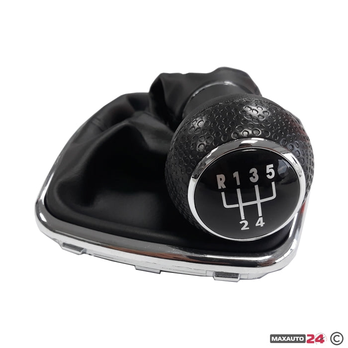 Топка за скоростен лост с маншон съвместима с VW Golf / Bora с 5 скорости - черен конец