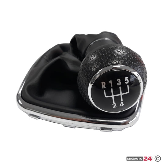 Топка за скоростен лост с маншон съвместима с VW Golf / Bora с 5 скорости - черен конец