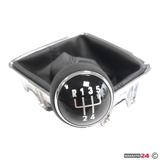 Топка за скоростен лост с маншон съвместима с VW / Seat с 5 скорости - черен конец