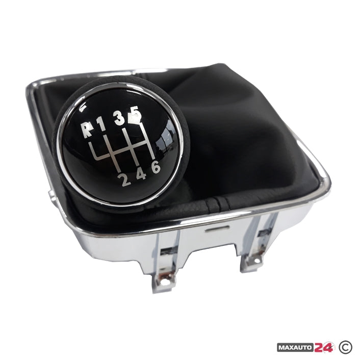Топка за скоростен лост с маншон съвместима с VW / Seat с 6 скорости - черен конец