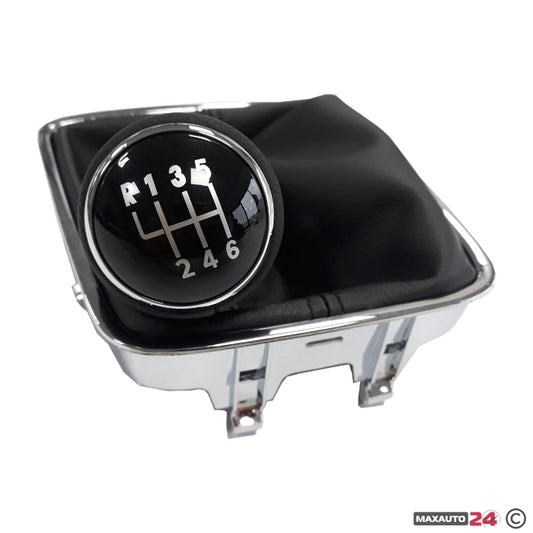 Топка за скоростен лост с маншон съвместима с VW / Seat с 6 скорости - черен конец