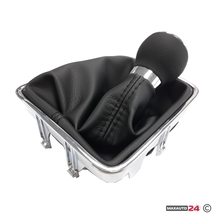 Топка за скоростен лост с маншон съвместима с VW / Seat с 6 скорости - черен конец