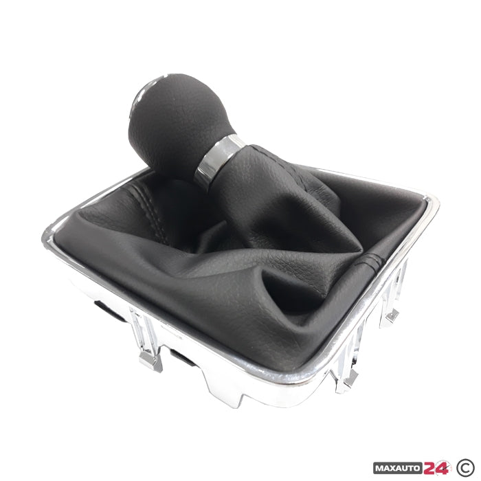 Топка за скоростен лост с маншон съвместима с VW / Seat с 6 скорости - черен конец