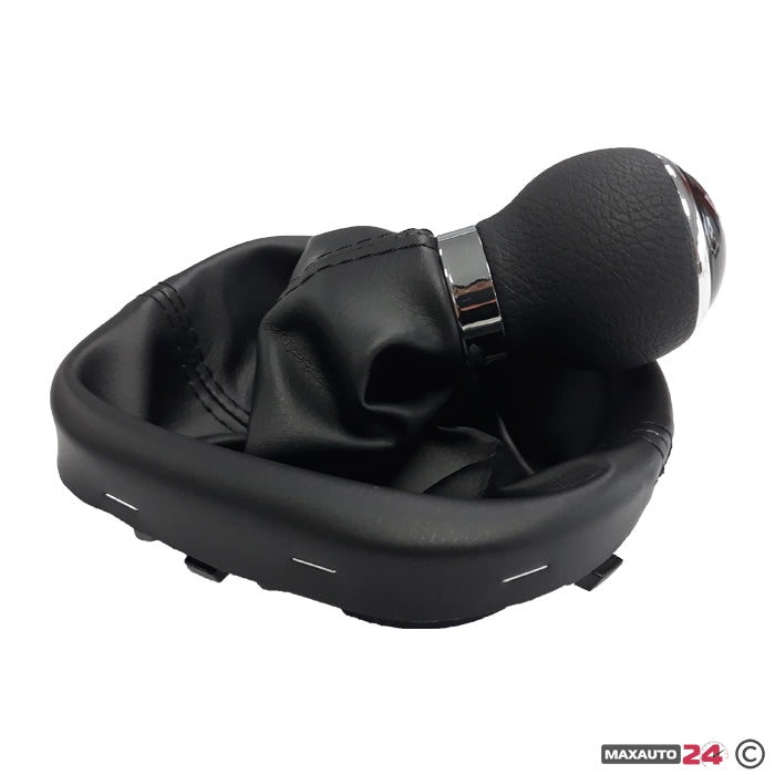 Топка за скоростен лост с маншон съвместима с VW Touran/Caddy с 6 скорости - черен конец