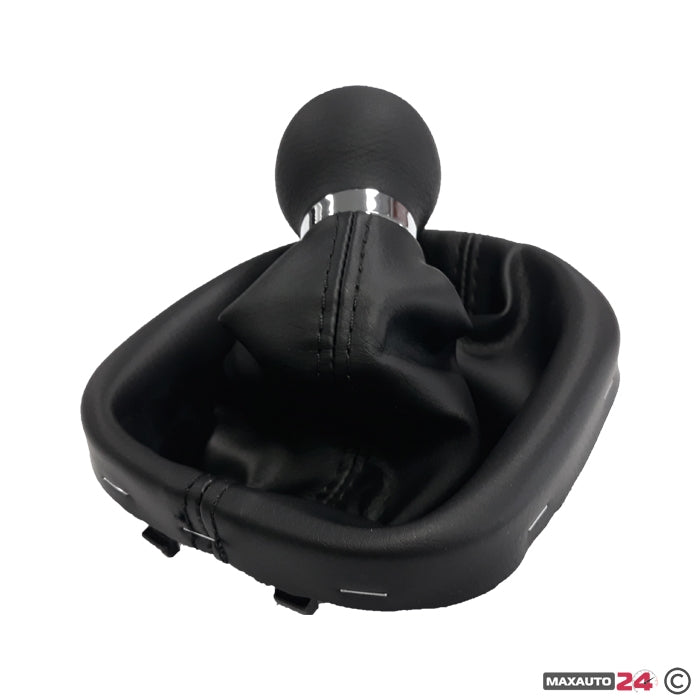 Топка за скоростен лост с маншон съвместима с VW Touran/Caddy с 6 скорости - черен конец