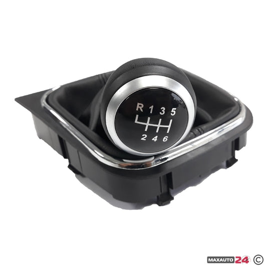 Топка за скоростен лост с маншон съвместима с VW Golf V/VI 03-12 с 6 скорости - черна