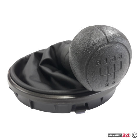 Топка за скоростен лост с маншон съвместима с Skoda Fabia 07-10 с 5 скорости - черна