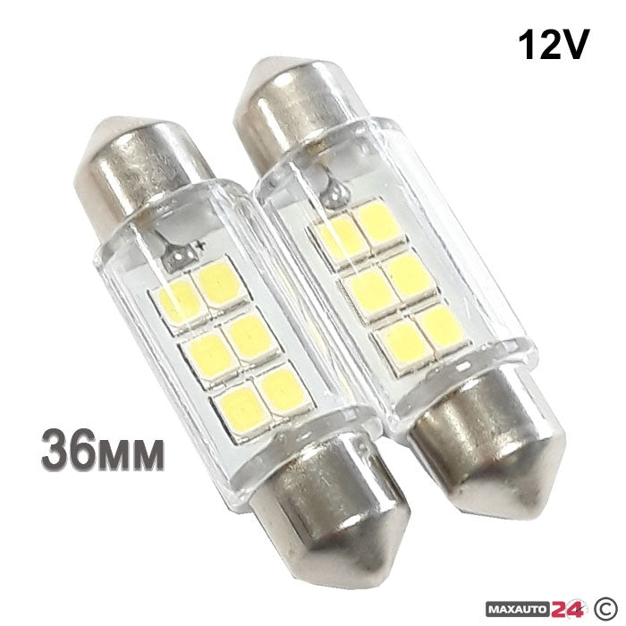 Диодна крушка 2229 - 36мм 2бр/к-т