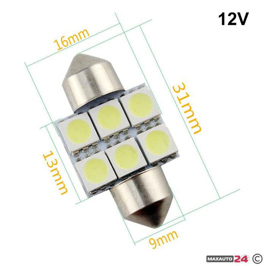 Диодна крушка 006 - 31мм 2бр/к-т