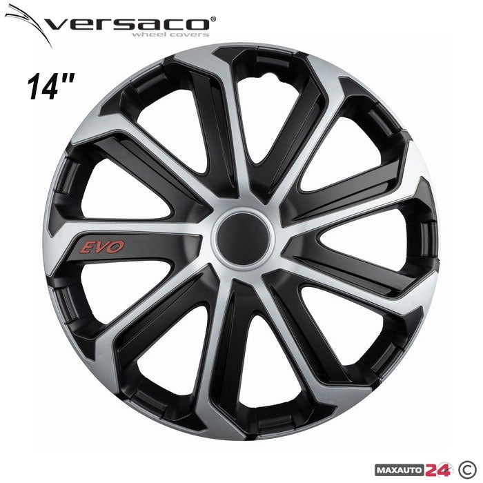 Тасове за джанти 14'' Versaco Evo Black/Silver