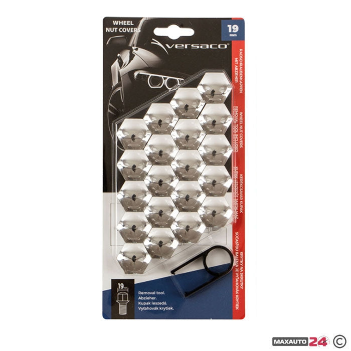 Декоративни капачки за болтове на джантите Versaco 19мм - хром