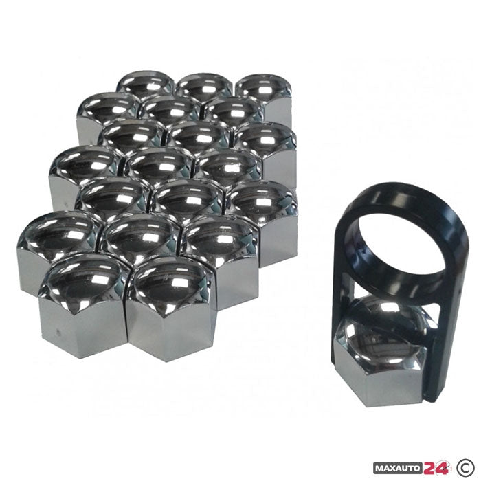 Декоративни капачки за болтове на джантите Versaco 19мм - хром