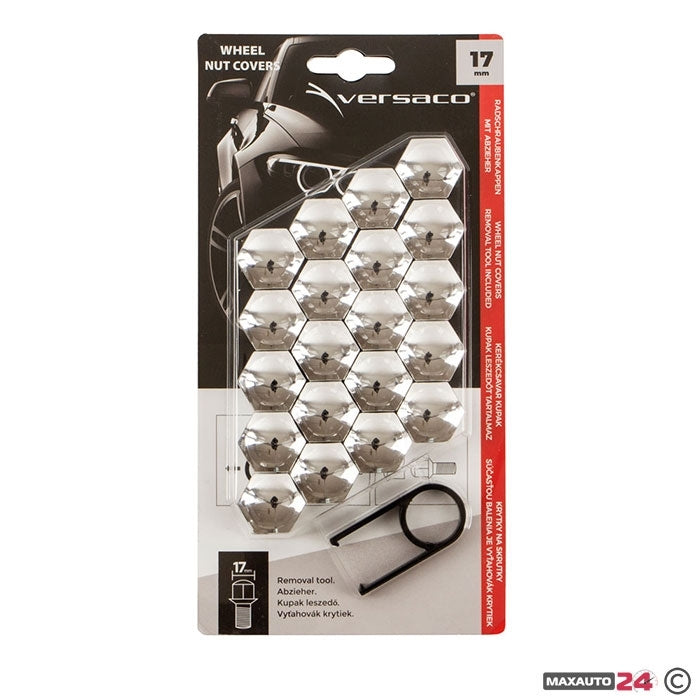 Декоративни капачки за болтове на джантите Versaco 17мм - хром